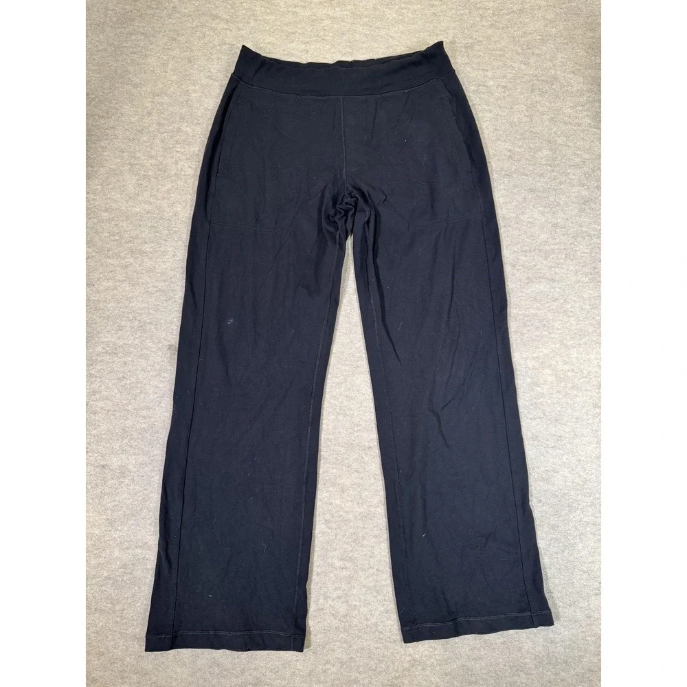 Lululemon Sweatpants Womens XL Black Straight Leg Elastic Waist Pockets Yoga